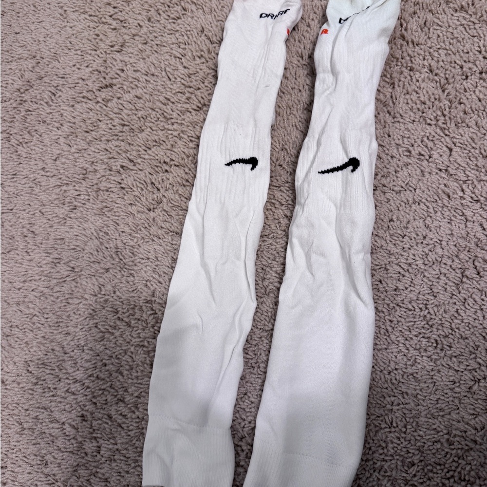 Nike White Dri-FIT Athletic Socks